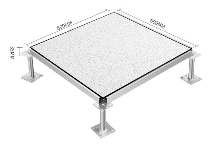 Overview of all steel anti-static floors with sides and edges